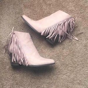 Fringe booties
